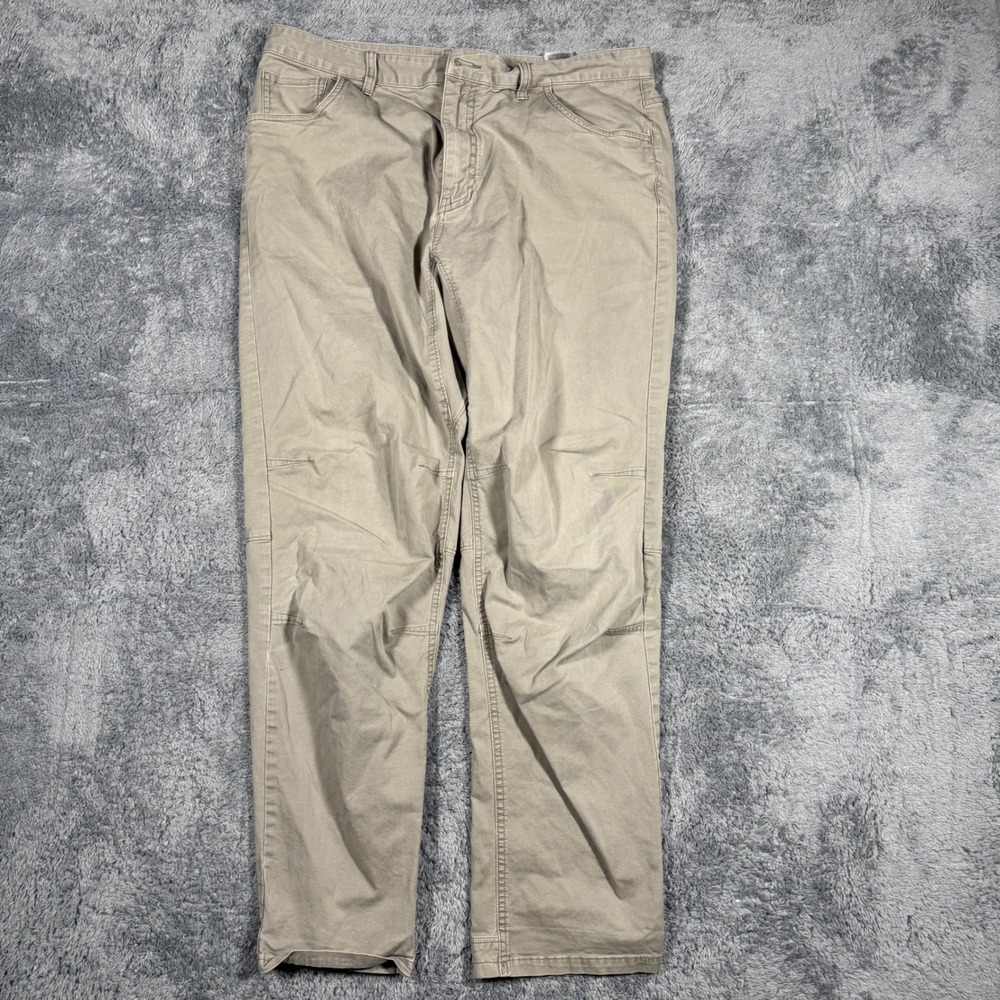 Mountain Hardwear Chino Pants‎ Khaki Outdoor Missing Button Mens Size 36x32